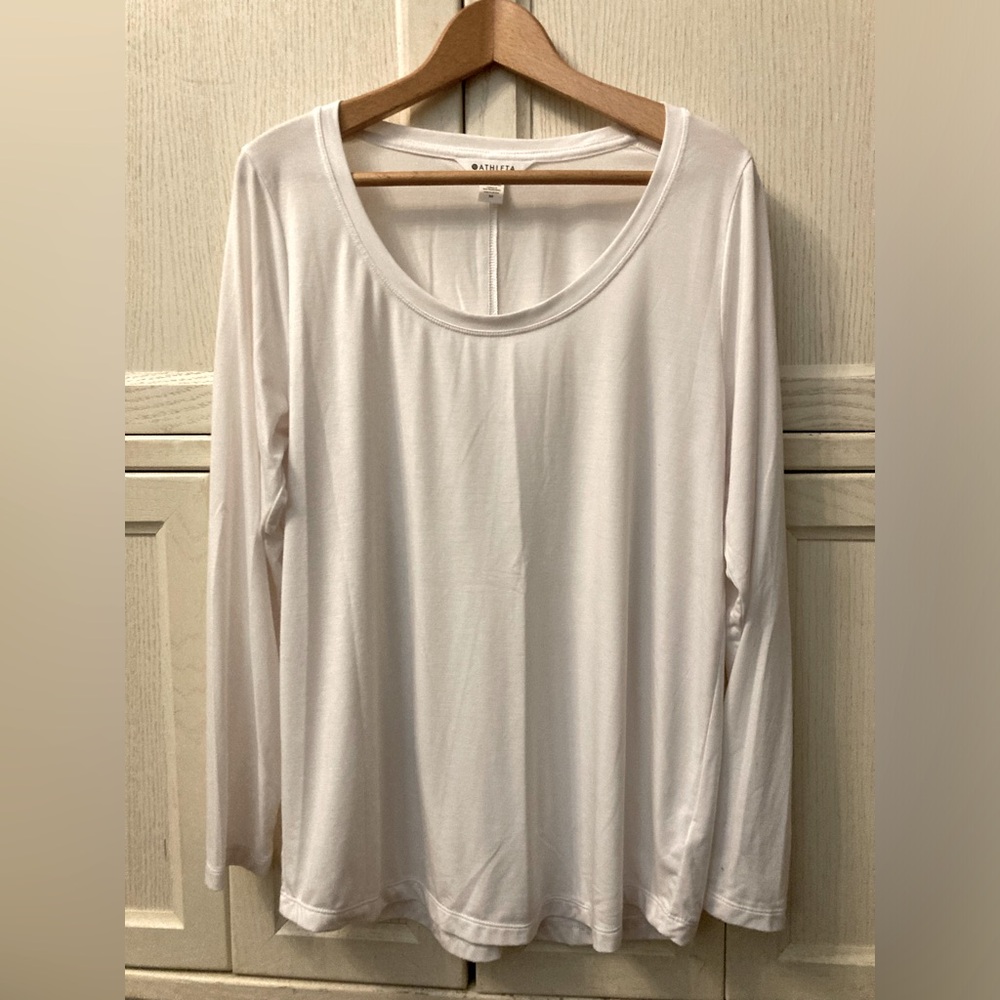 Athleta Stratus II Long Sleeve white tee